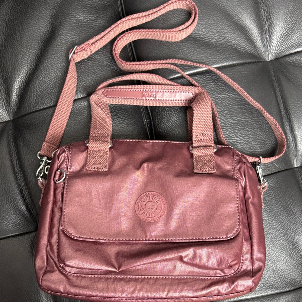 Kipling Metallic Pink Hand/Crossbody Bag